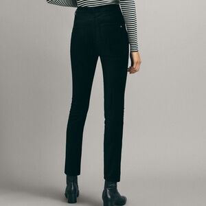 Massimo Dutti Navy Skinny Fit Brushed Cotton Pant‎ Size 8